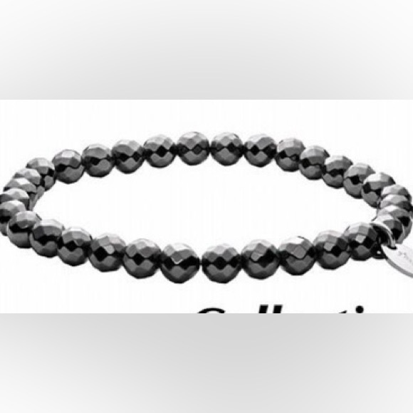 TOCARA New Retired Marie Eve Hematite Elastic Bracelet Unisex - Picture 3 of 4